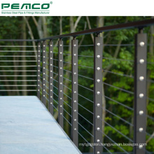 Modern Stainless Steel Black Wire Balustrade Vertical Deck Cable Railing Systems